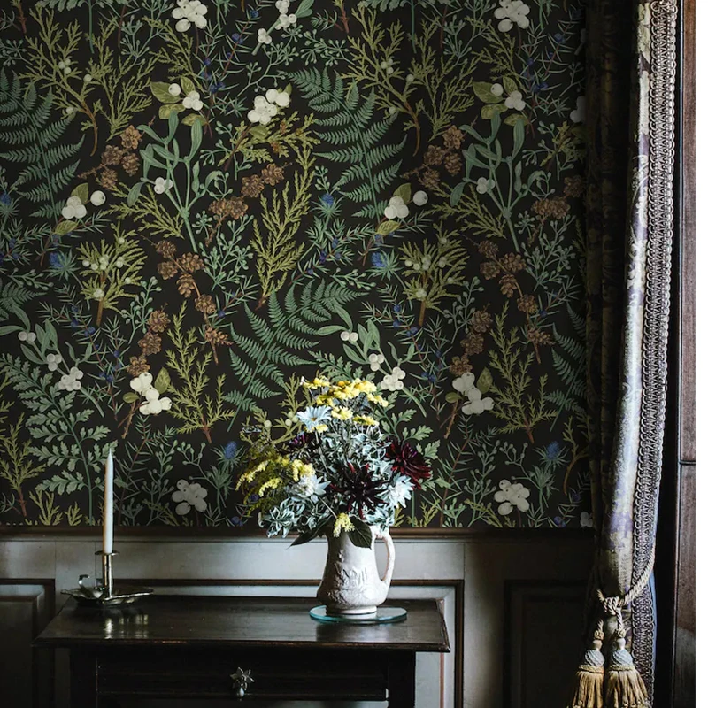 papier peint panoramique custom wallpaper 3d mural plant greening wallpaper fern background wall papel de parede
