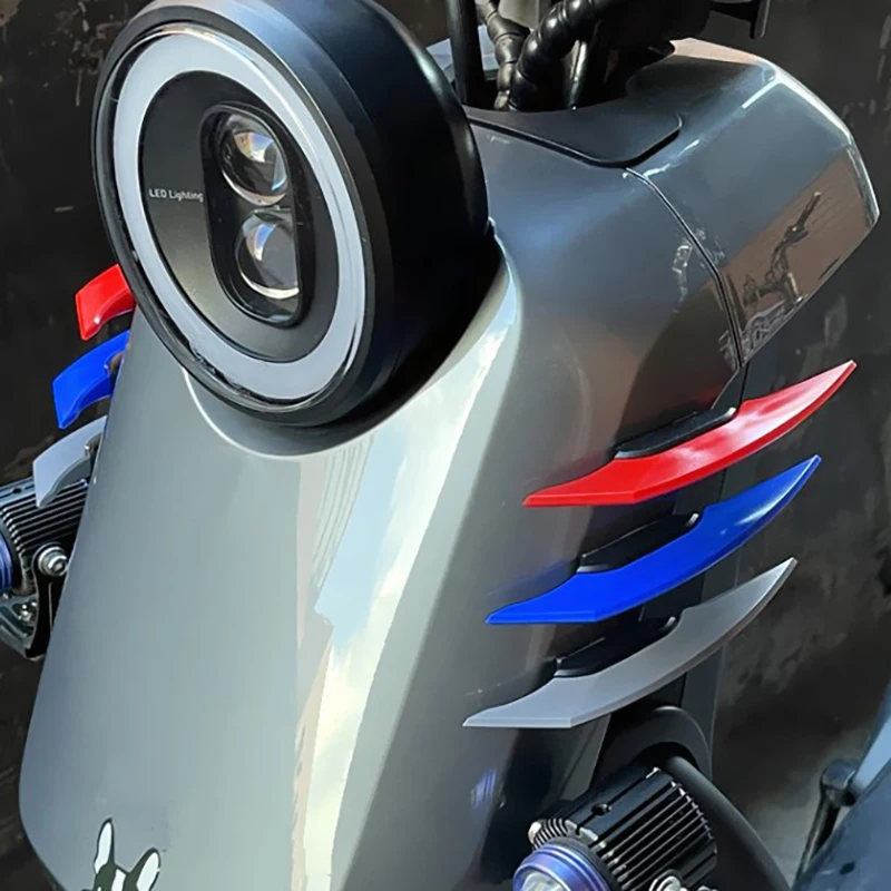 Motorcycle Accessories Motorcycle Winglet 1Pair Universal Motorcycle Winglet Aerodynamic Spoiler Dynamic Wing Decoration Sticker for Motorbike Scooter