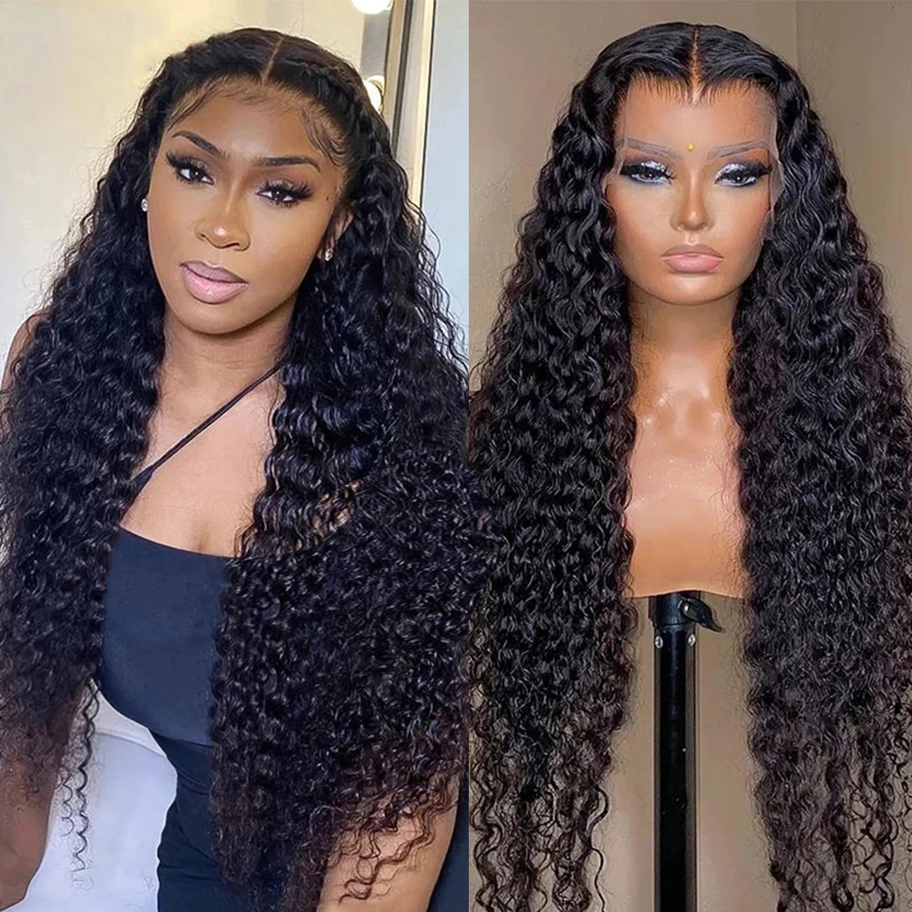 200% Density Deep Wave Wig 13x4 13x6 HD Transparent Lace Frontal Wig Curly Wave 5x5 Lace Human Hair Wigs For Black Women Human Hair Wig Lace Front Wig Human Hair Wigs Front Lace Wig