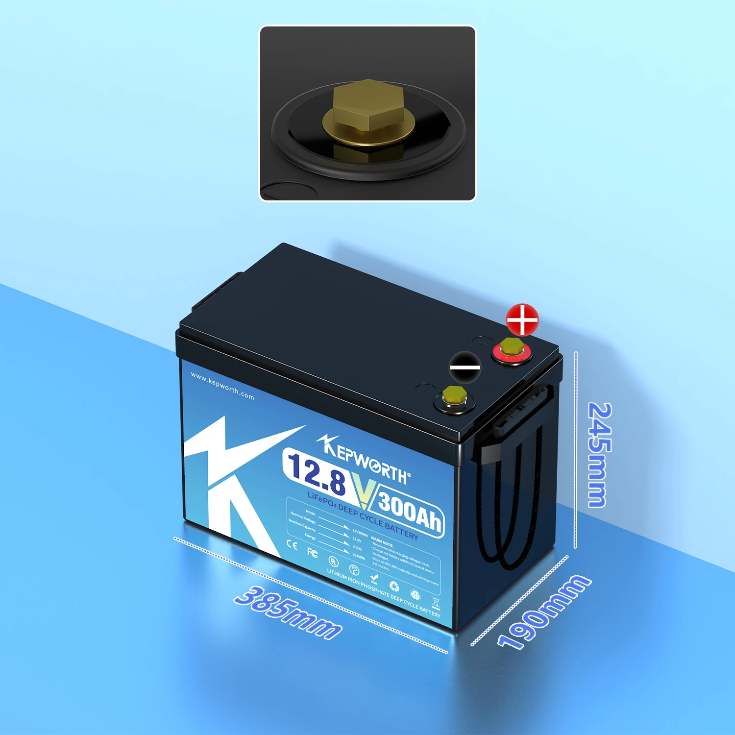 12V 180Ah 300Ah Lithium Iron Phosphate Battery With Upgraded BMS 6000 Cycles For RV Campers Golf Cart Off-Road Off-Grid lithium battery