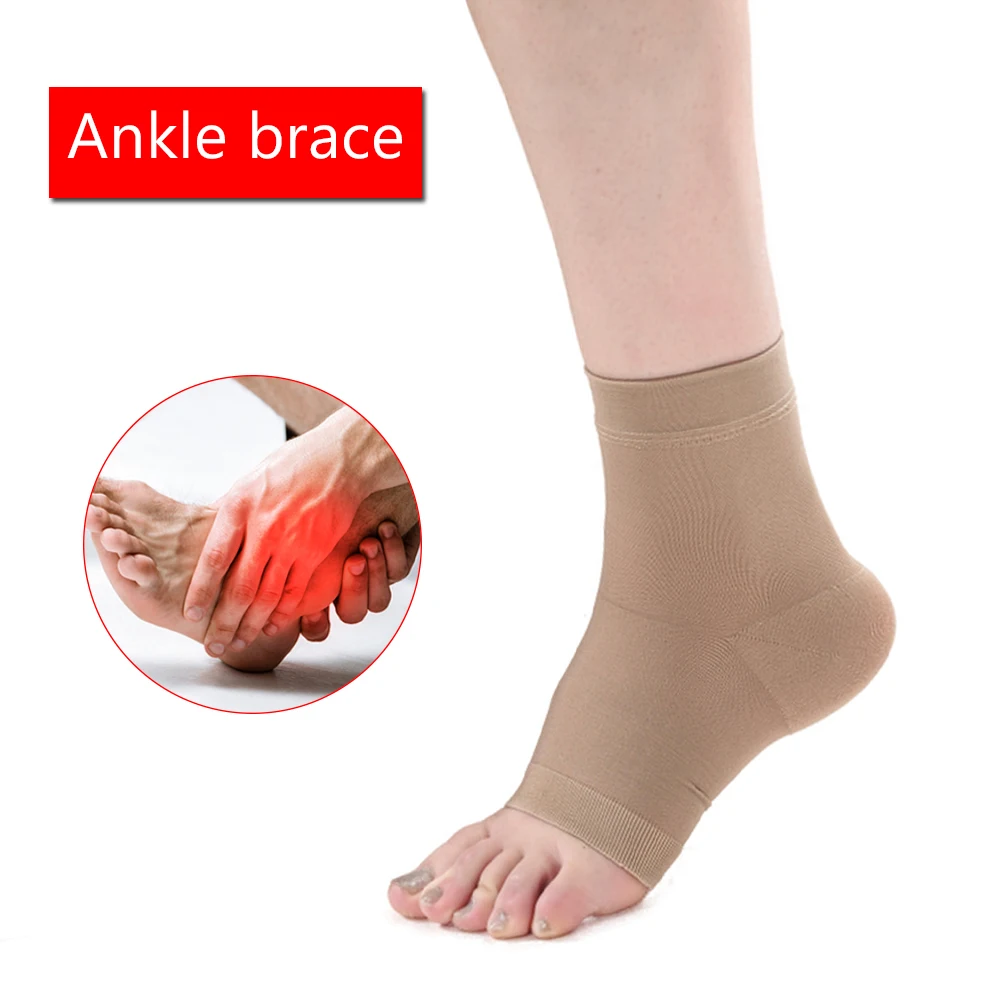 Medical Fasciitis Compression Ankle Socks Men and Women Outdoor Running Nylon Anti-sprain Pain Relief Protector 2pcs/Pair Ankle Socks Ankle Support Compression Socks Ankle Support Brace