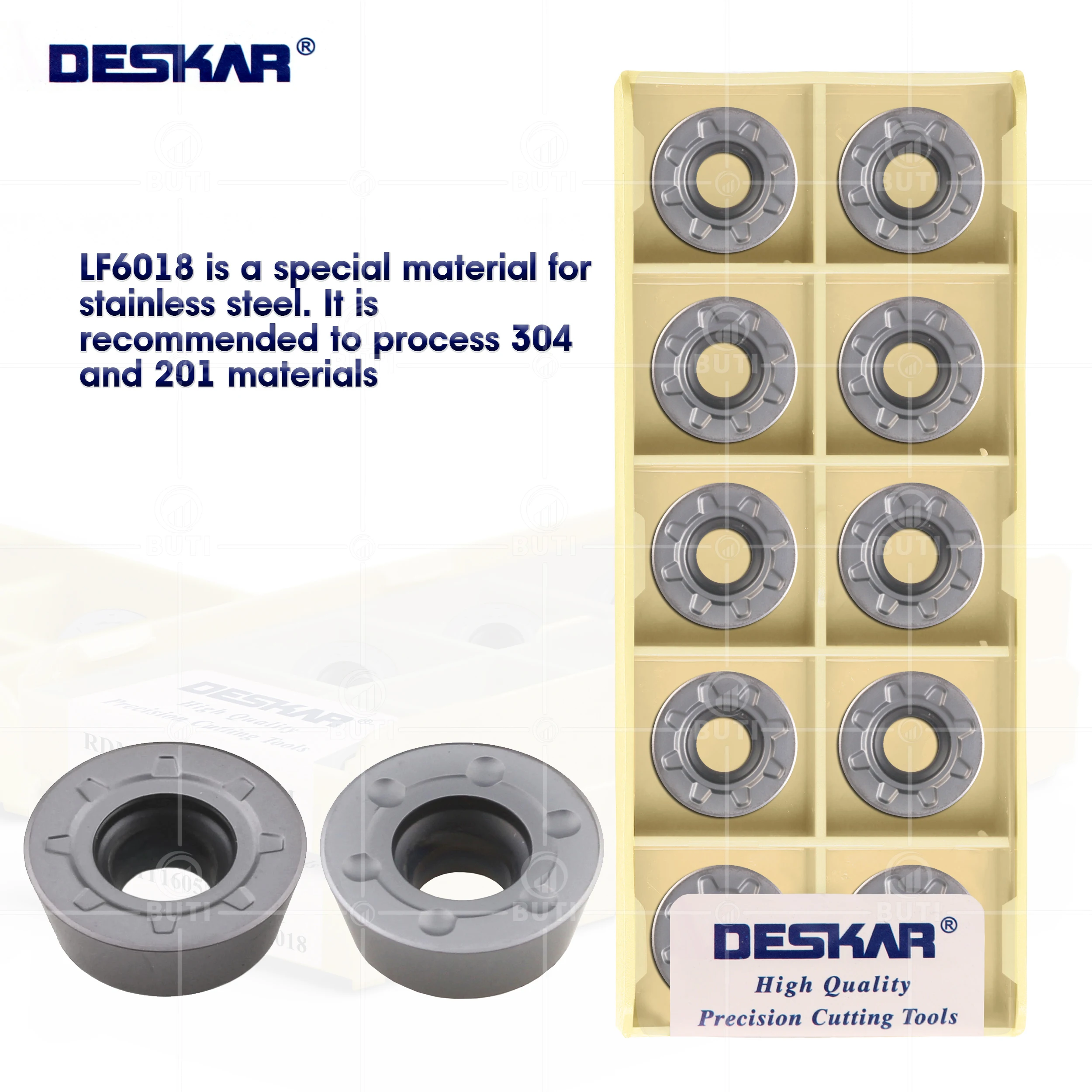 

DESKAR 100% Original RDMW1605MOT-PM LF6018 RDMT1605MO-MQ LF6018 Milling Carbide Insert CNC Lathe Cutting Tool Mill Turning Tools