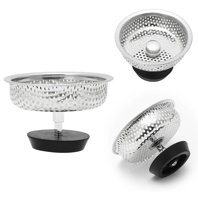 Mesh Kitchen Stainless Steel Sink Strainer Disposer Plug Drain Stopper Filter 2