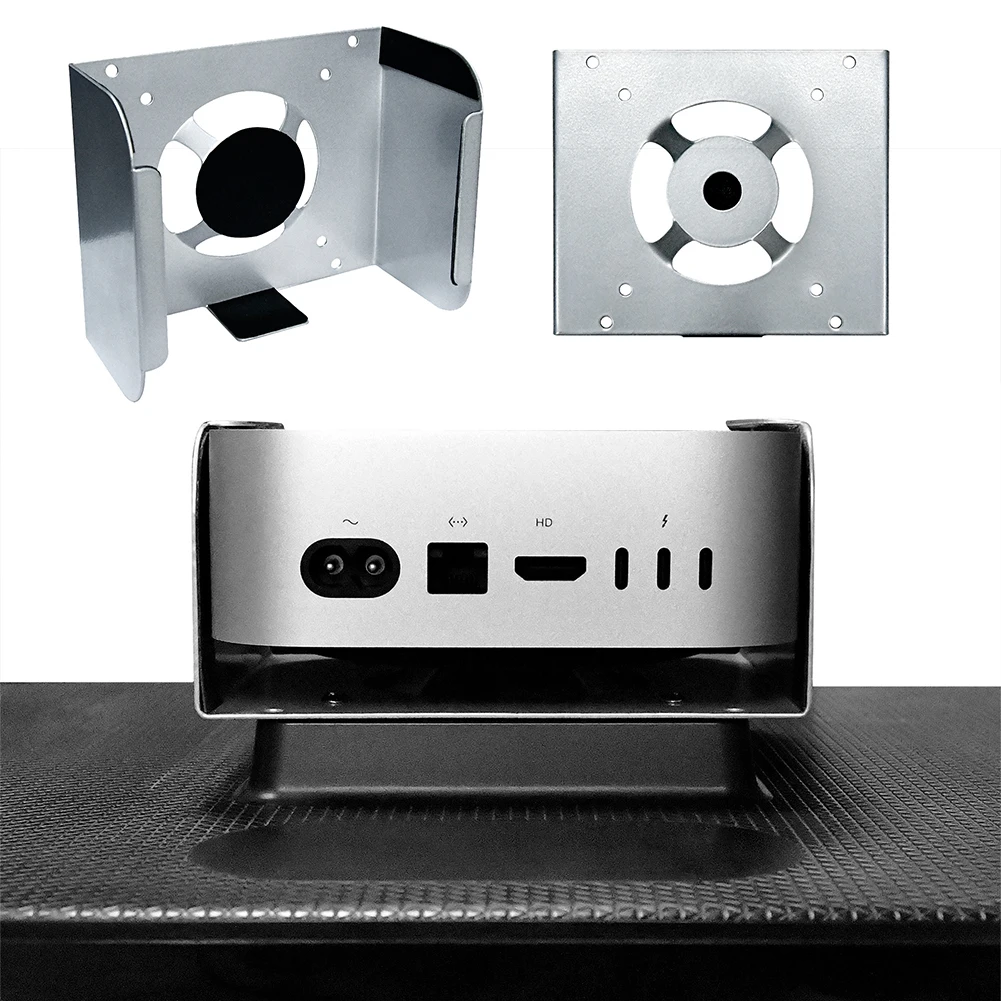 Wall Mount Stand for Apple Mac Mini M4 Space-Saving Behind The Monitor Support Monut Storage Bracket PC Accessories