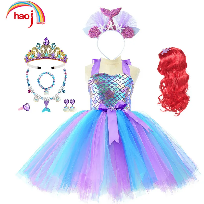 Рождественская маленькая Русалочка платье для принцессы женское комплект