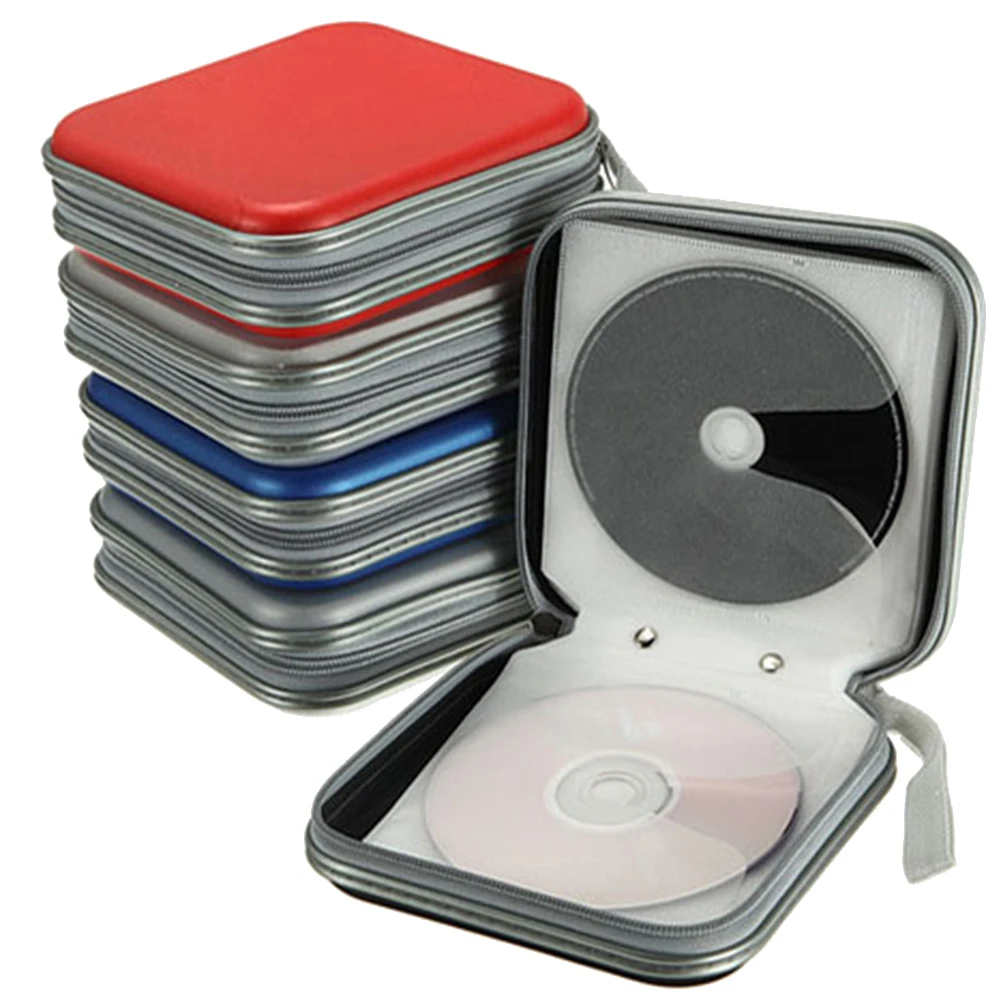Album Storage Sleeve Dustproof Zipper Double-side CD DVD Organizer Wallet Carrying Case