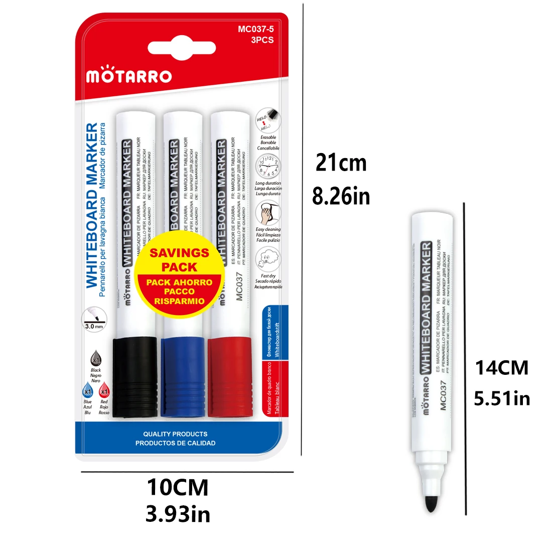 지울 수 있는 화이트보드 마커 펜, 환경 친화적 마커, 사무실 학교 문구, 3 개/세트