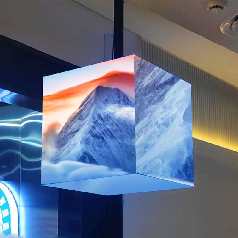

Multi Color Wifi 4g App Control Full Color Retail Store Magic Cube Led Screen P2.5 Led Sign Cube Led Display