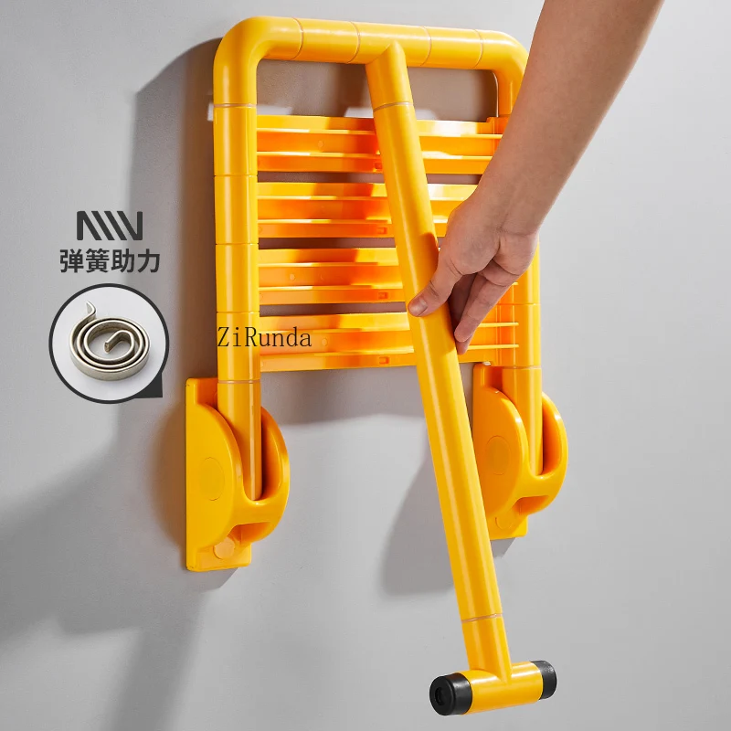 Bathroom folding stool toilet shower stool barrier-free bath safety non-slip seat 3