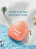 35g Private Label Sunscreen Custom Logo Unboxed Cute Pebble Protective Cream Isolation Milk Non-Fake Breathable Smooth Makeup 6