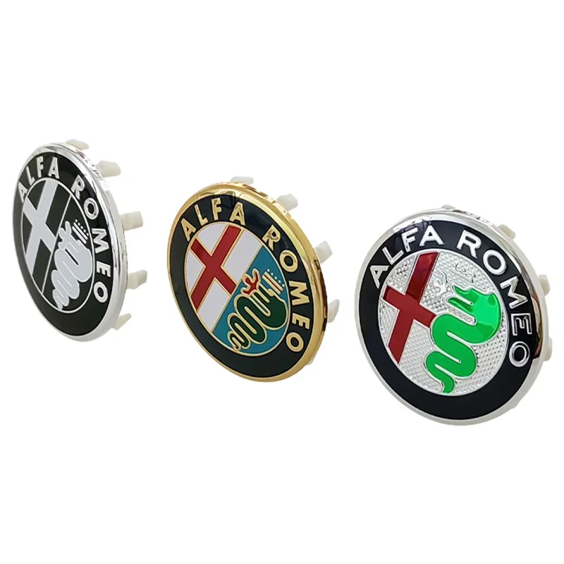 Alfa Romeo Logo Wheel Rim Hub Center Caps - Set of 4, 58mm