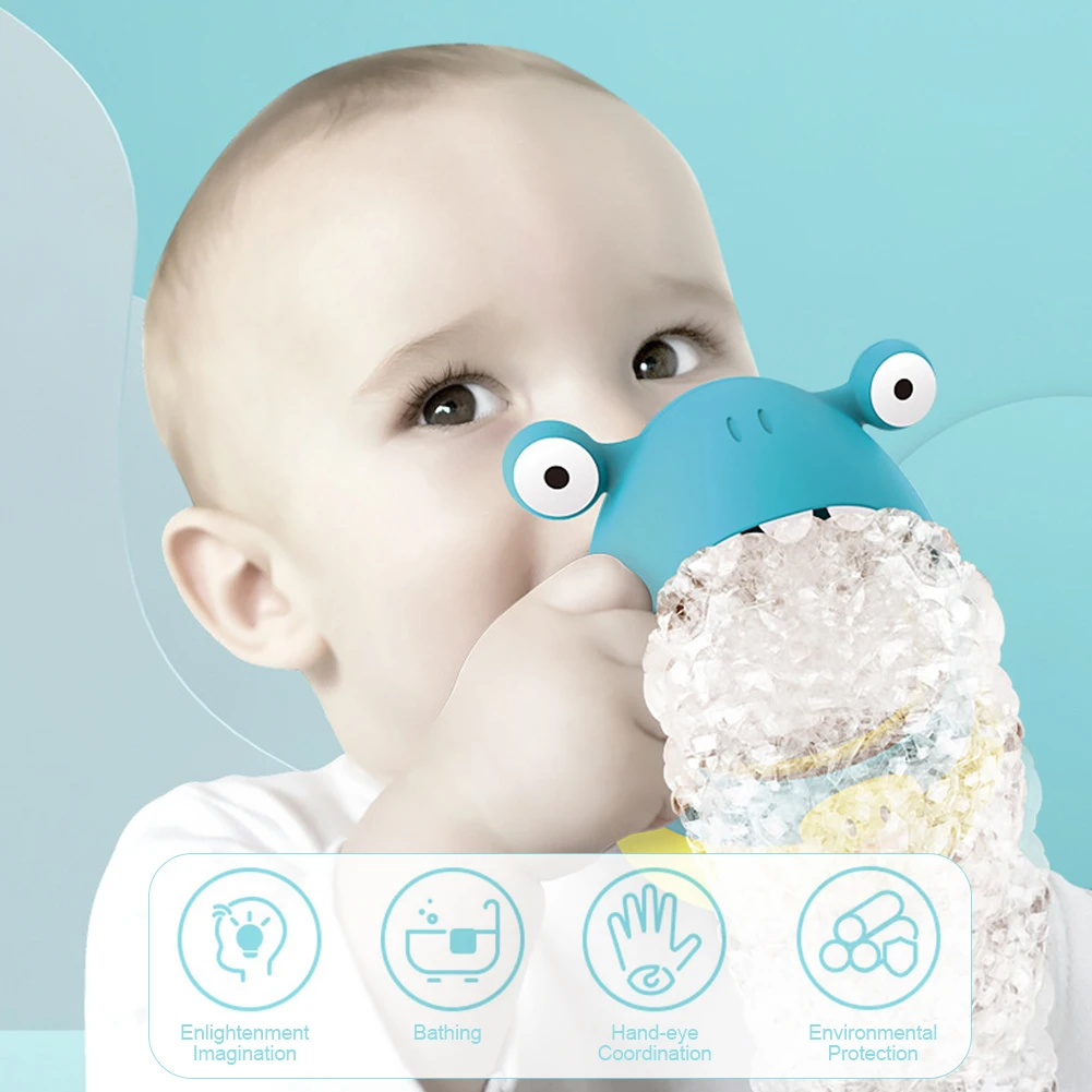 Blowing Bubble Baby Bath Toys Outdoor Foam Maker Cute Cartoon Shark And Crab Bathroom Swimming Pool Toys Bathtub Soap Machine 5