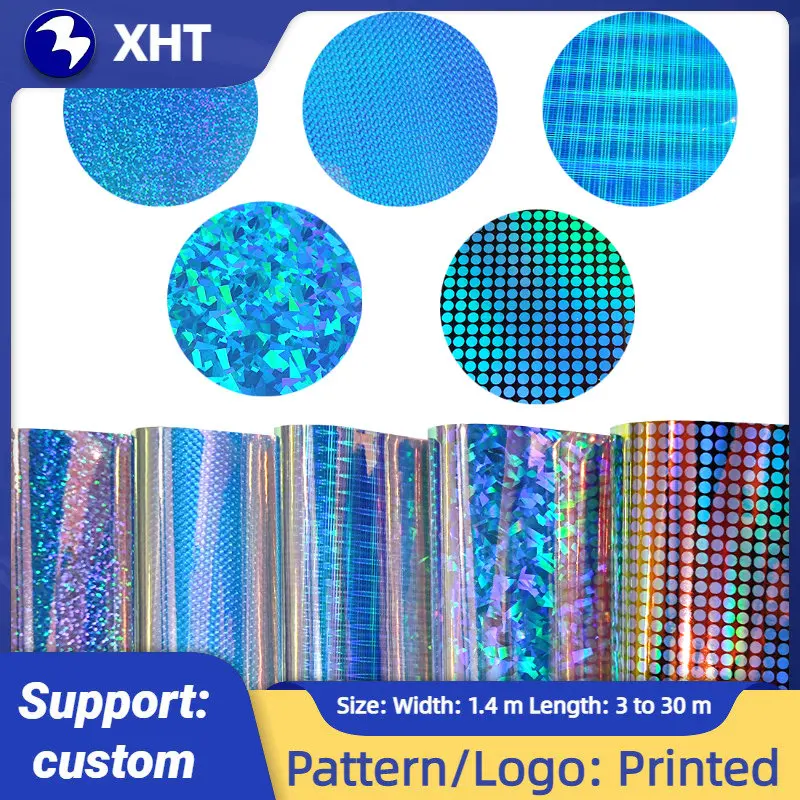 

Holographic Faux Leather Sheets PU Vinyl Soft Plastic Film Fabric Synthetic Leather for DIY Handbags Making Craft