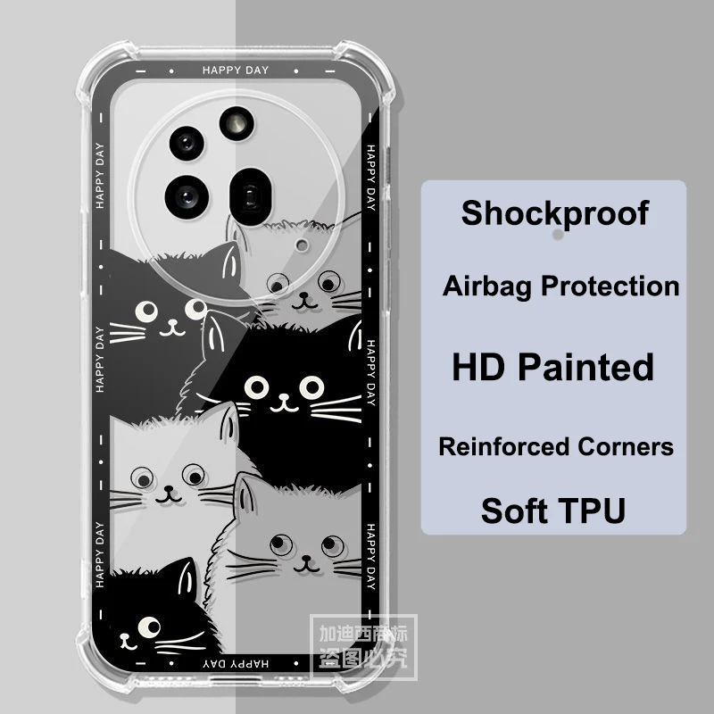 Enhanced Transparent Shockproof Anti-Fall Phone Case - Slim and Soft TPU Cover