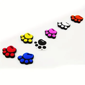 Set di 4 Adesivi Antiurto per Portiere Auto, Strisce Decorative Anti-Graffio a Forma di Zampa d'Orso, Design Creativo e Cartoonesco