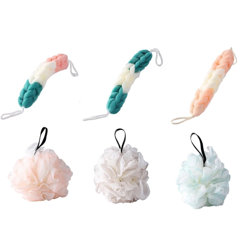 Back Washcloth Scrubber Towel Mesh Shower Loofahs Bath Body Massage Brush Tool