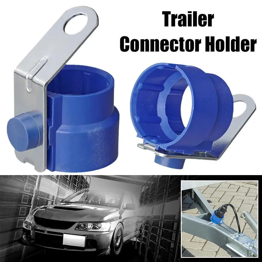

1 Pc For 7 And 13 Pin Trailer Plugs Parking Cover Trailer Plug Holder ABS Accessory Bracket Fixed Trailer Connector