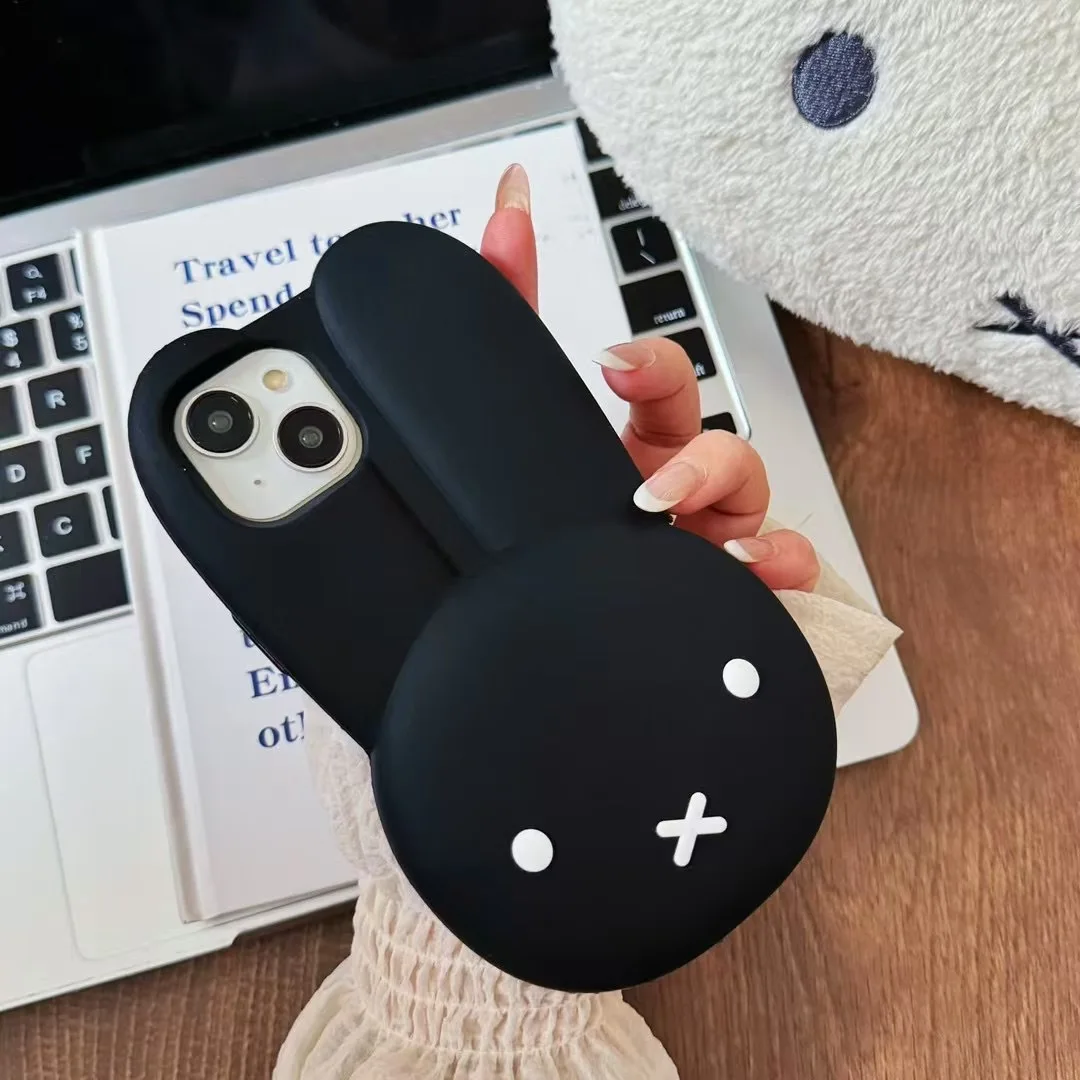 Cute Miffy Silicone Phone Case - Kawaii Anti-Drop All Wrap Soft Cover Gift