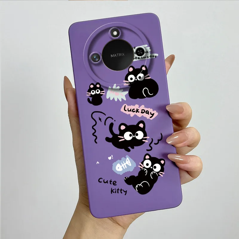 Sweet Painted Silicone Phone Case - Fashion Cartoon Design, Protective & Stylish