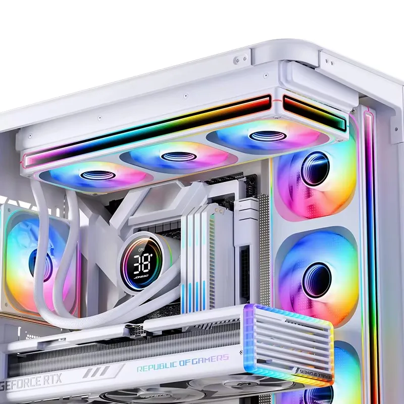 Jonsbo-ZB-120/240/360ケースコンバインドファン、4面、千層ミラー