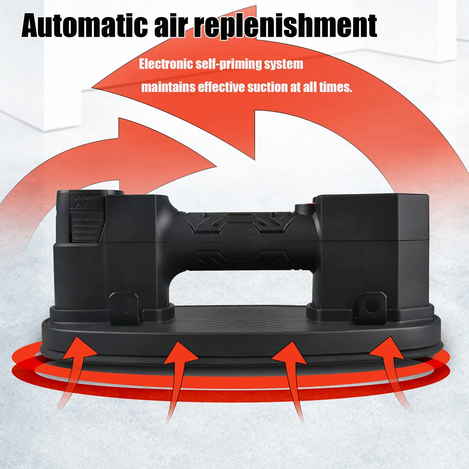 220kg Load Electric Vacuum Suction Cup Battery Heavy Duty Automatic Replenishing Vacuum Glass Tile Slab Lifting Carry Tool