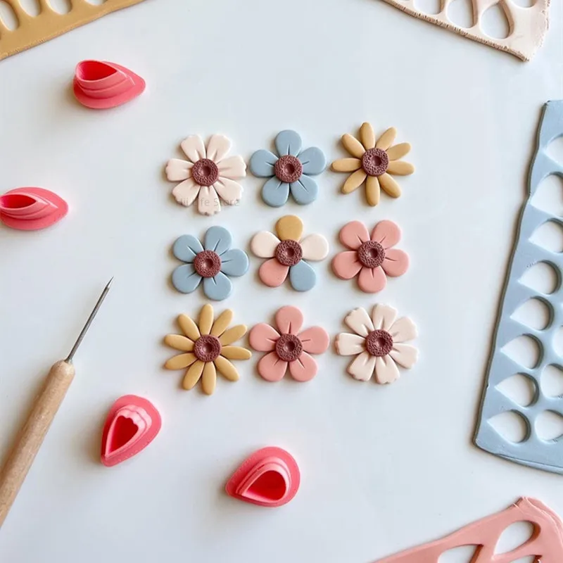 Flower Press Mould / Polymer Clay Cutters / Micro Cutters / Earring Making  / Clay Tools/ Polymer Clay Moulds/ Floral/ Roses & Flowers 