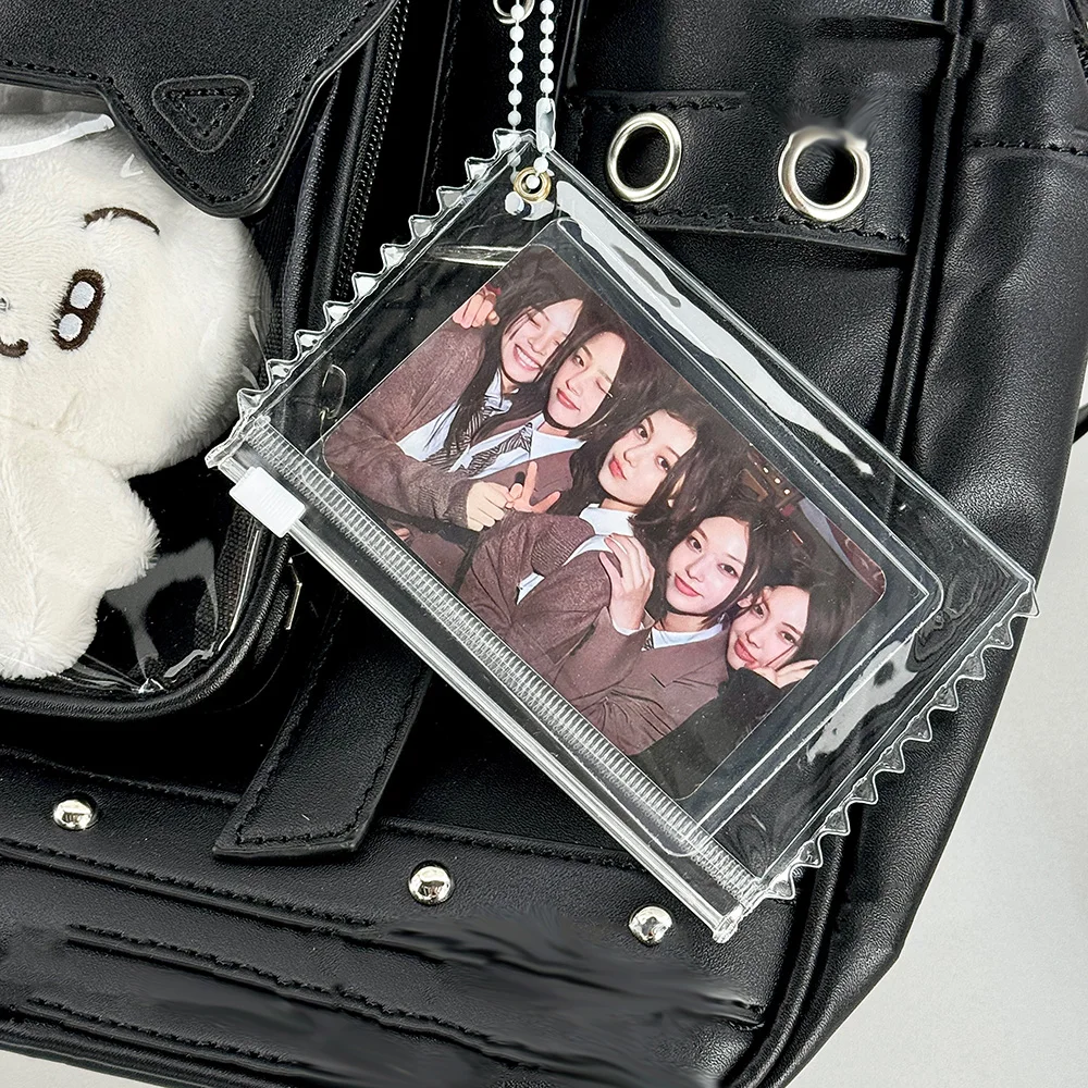 INS Transparent Candy Bag Idol Photo Card Holder Card Holder Card Protector Idol Card Protector Photo Card Holder High Definition DIY Card Sleeves Badge Organizer Display Bag