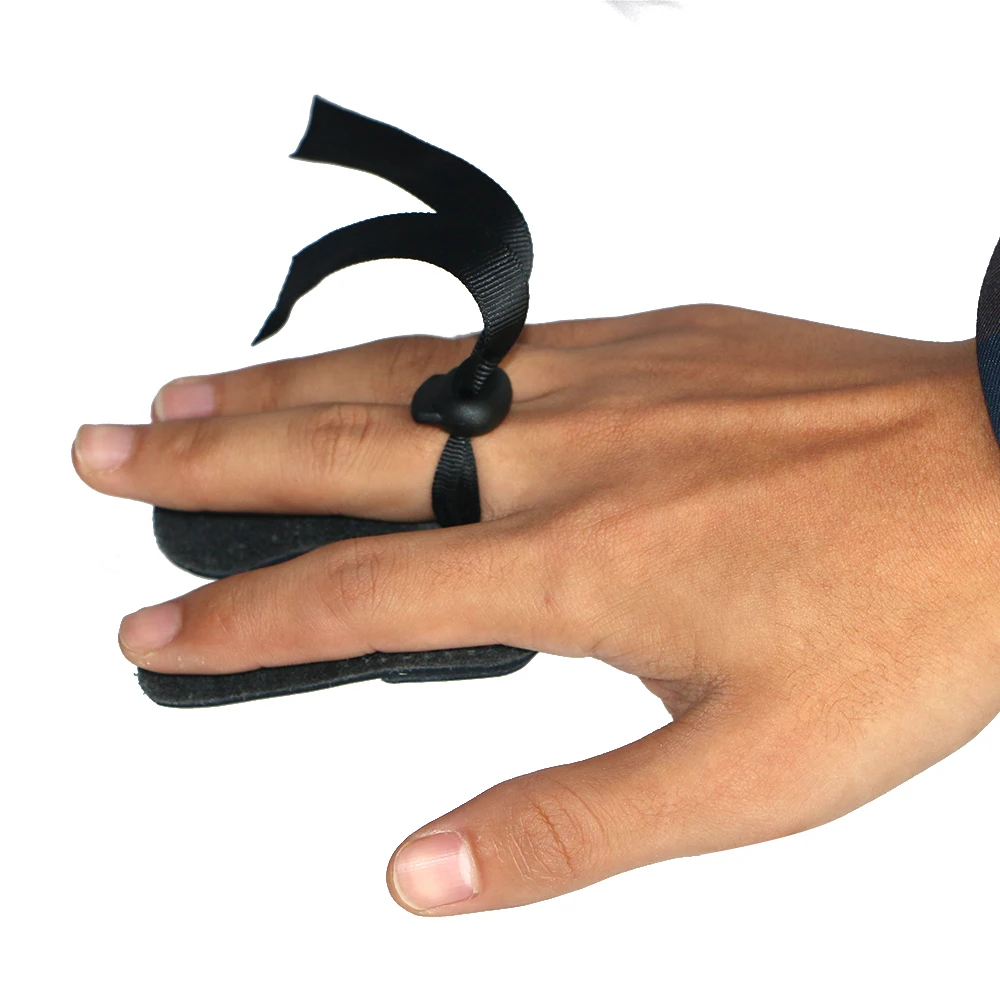 Protezione per le dita professionale nera per tiro con l'arco protezione per le dita in pelle per tiro con freccia con arco destro