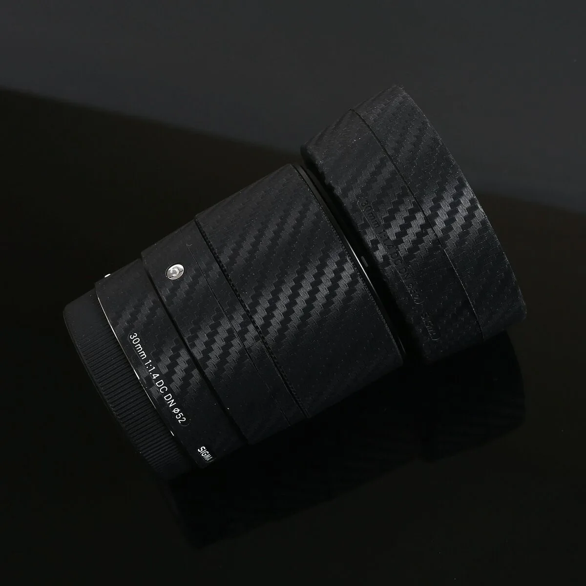 시그마 30mm F1.4 DC DN 데칼 스킨 비닐 랩 필름 카메라 렌즈 보호 스티커 코트 ( E, 캐논 RF 마운트용)