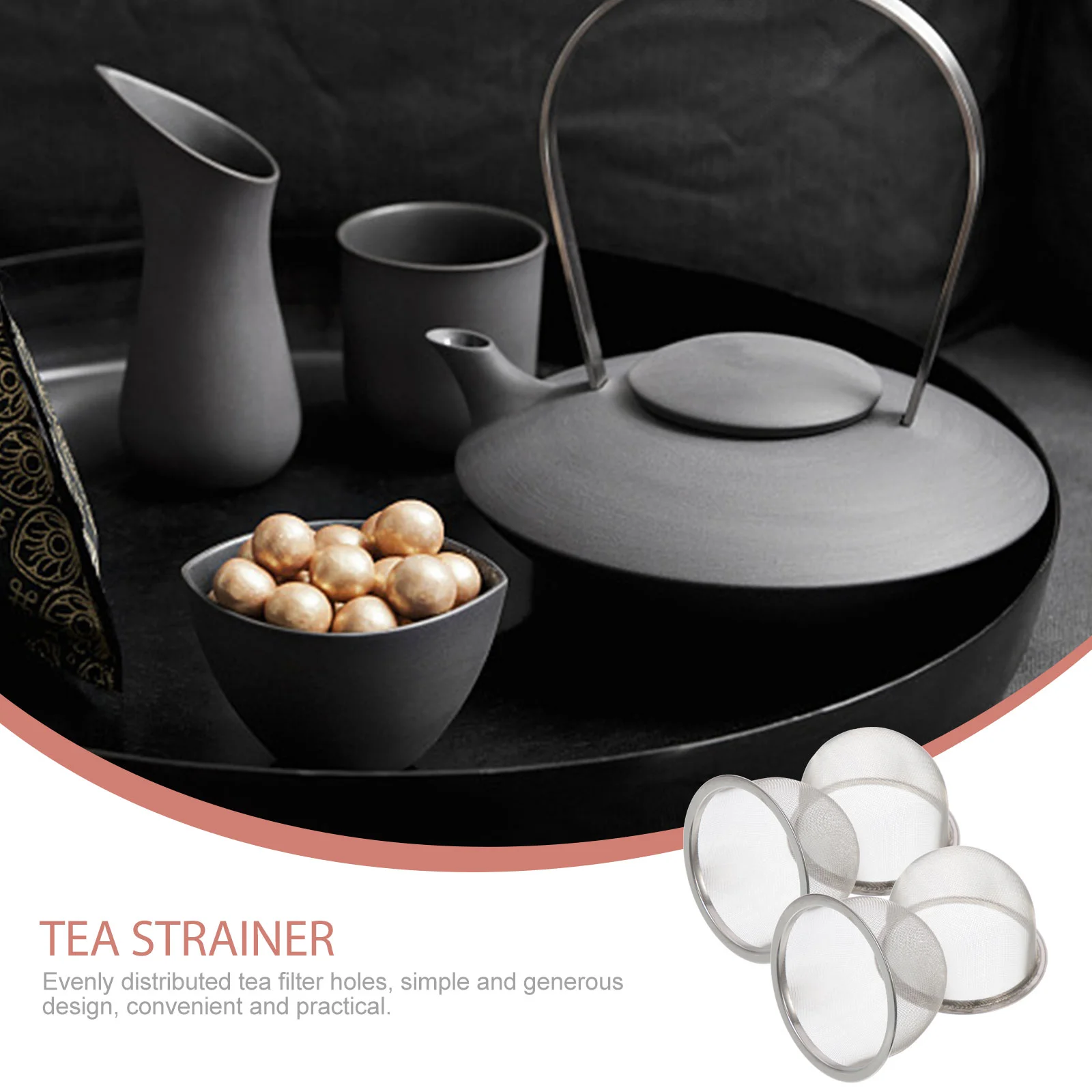 4 Pcs Stainless Steel Tea Filter Tea Strainer Home Infuser Coffee Mesh Filter Metal Teapot Infuser Insert Pot