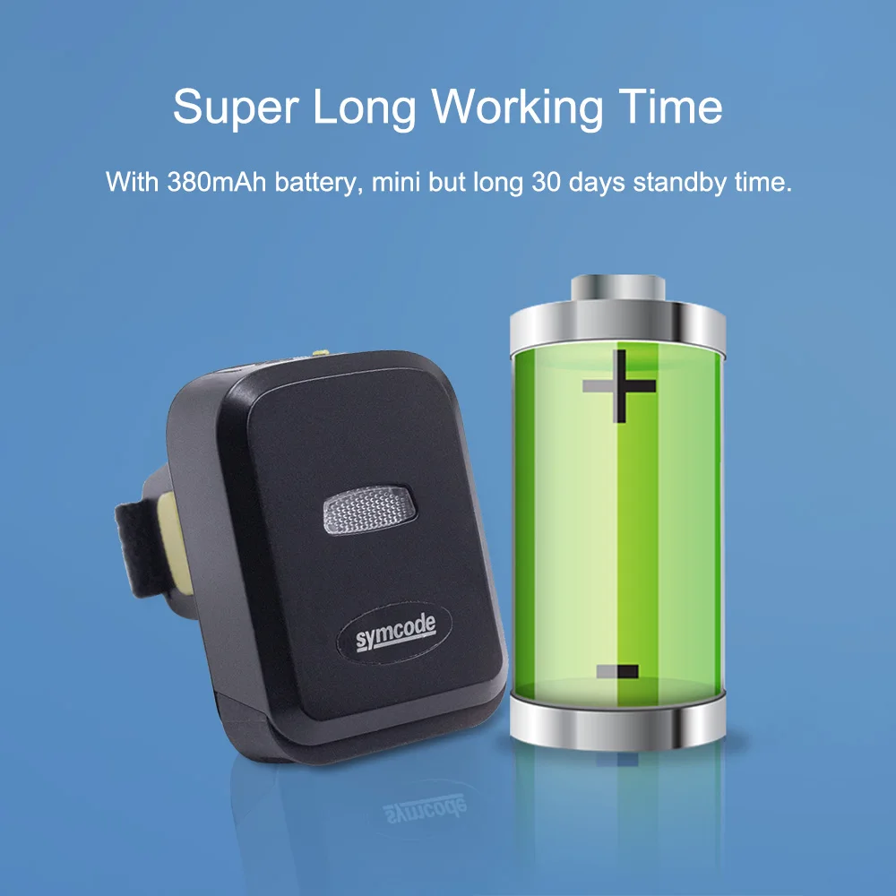 2D Barcode Scanner Portable Finger Handheld Wearable Ring 1D 2D Bar Code Reader BT+2.4G Wireless for Windows PC Computer 7