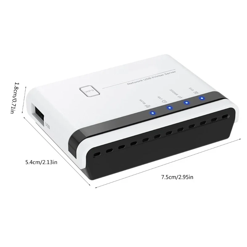 USB2.0 Wireless Printers Server With 10/100Mbps LAN/Bridge NU516U1 Support Corded/Wireless/Standalone Printers Server