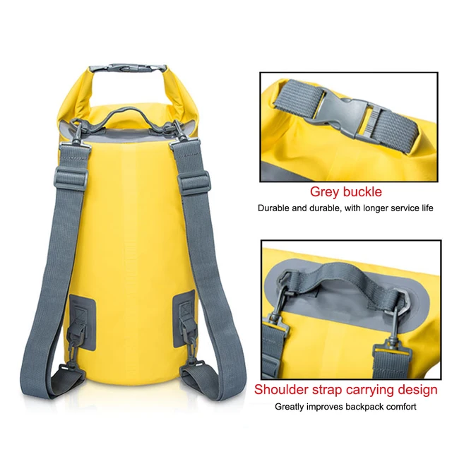 15/30L Outdoor Waterproof Dry Backpack Swimming Water Floating Bag Roll Top Sack for Kayaking Rafting Boating River Trekking - Image 4