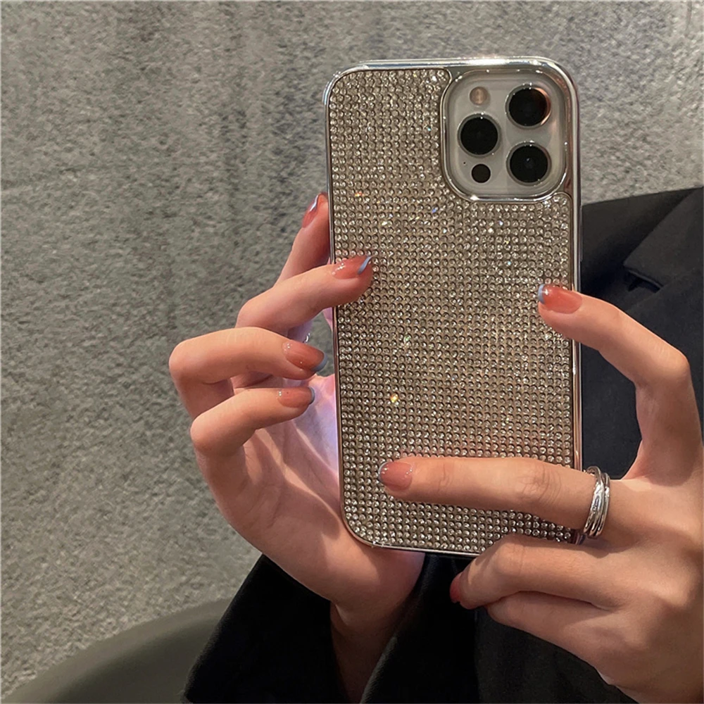 iPhone Case Luxury Glitter Rhinestones For iPhone 17 16 15 14 11 12 13 Pro Max XS XR X 7 8 Plus SE Shniy Diamond Silicone Cover