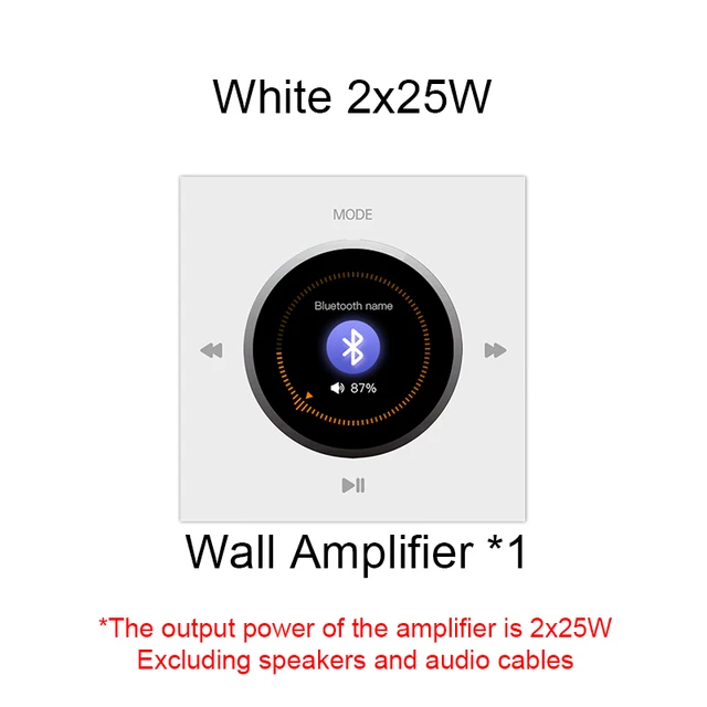 Home bluetooth amplifier smart home audio mini in wall amplifier 86 type FM USB TF music host Ceiling Speaker Audio Panel System 9