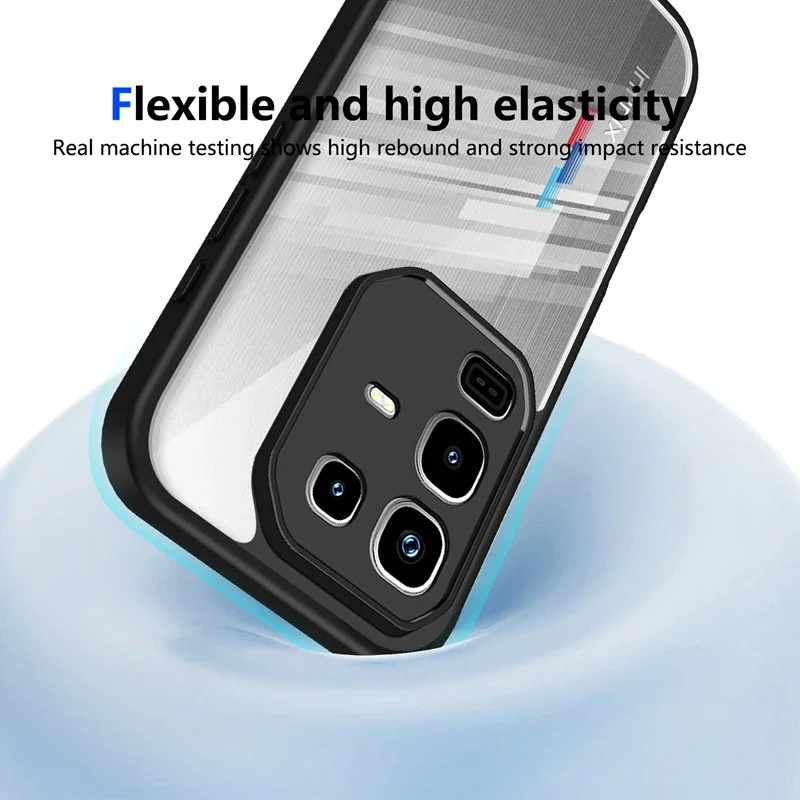 Luxury Silicone Edge Clear Phone Case with Shockproof Bumper Protector