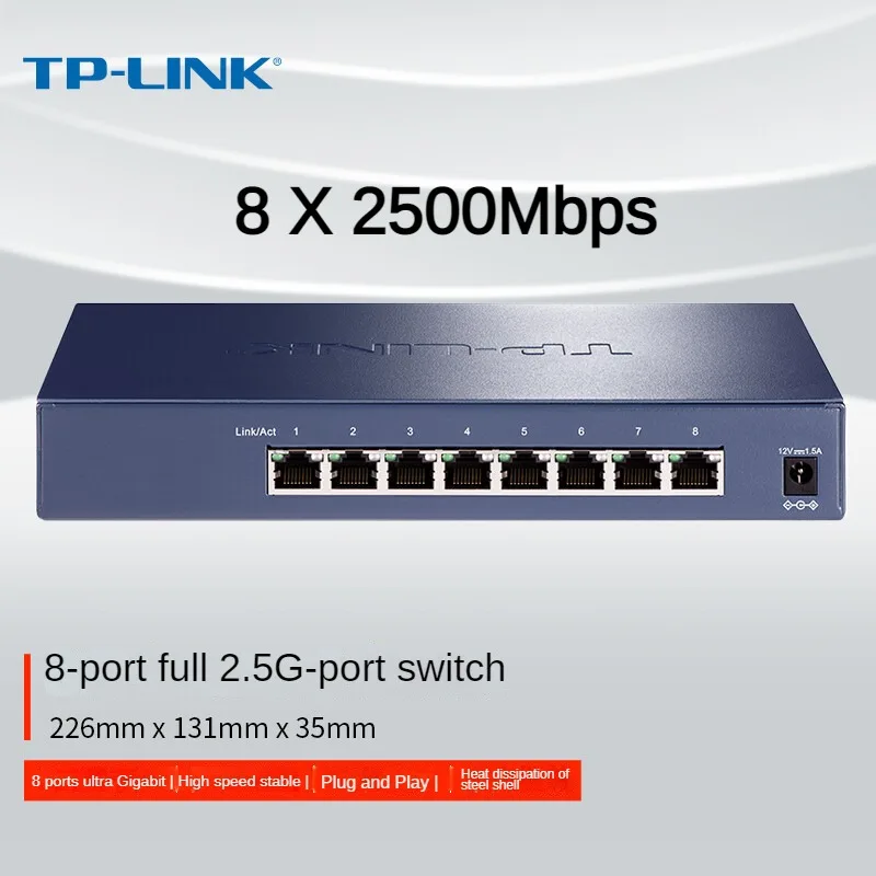 Tp-link Switch 2500mbps 2.5g Switches 2.5gbps 2.5 Gigabit All 5*2.5gb Lan  RJ45 Ethernet TL-SH1005 Plug and Play Asic Miner - AliExpress