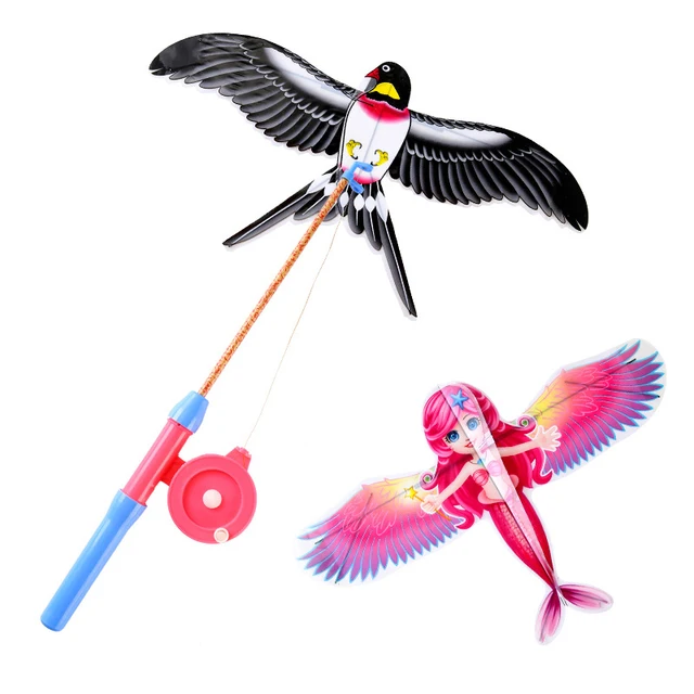 1.4M 3D Mermaid/Unicorn/Peacock/Dragon/Horse Kite For Kids Nylon Kite Toys Fly Kites Outdoor Spring Summer Autumn Toy Kids Gift 4