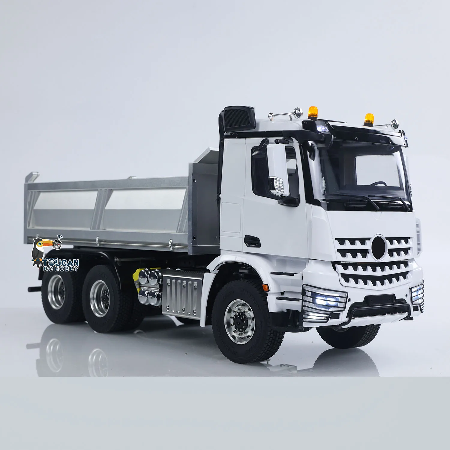 Toys 1/14 6x6 RTR Metal Chassis Hydraulic RC Dumper Truck Sound Light DIY Cabin TOUCAN Radio Control Car Model Vehicle for Boys 3