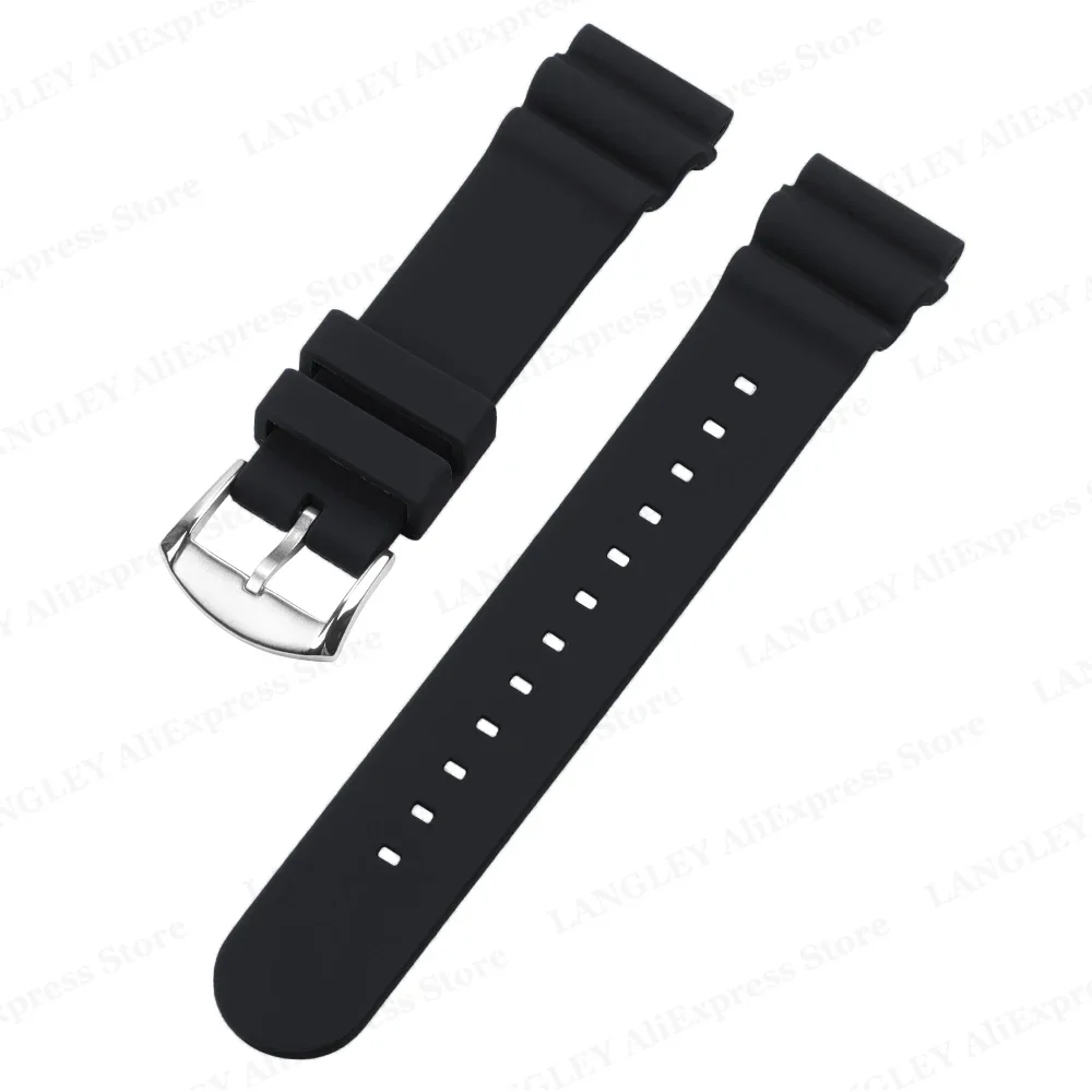 Premium Silicone Watch Band with Ring Clasp and Pin Buckle - Available in 20mm and 22mm