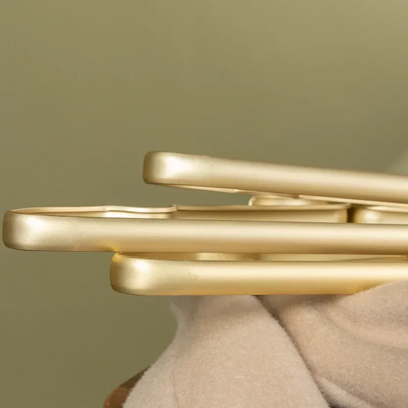 10pcs Aluminum Alloy Clothing Hanger Golden Durable Domestic Coat Supplies Organizer Adult Hanging 5