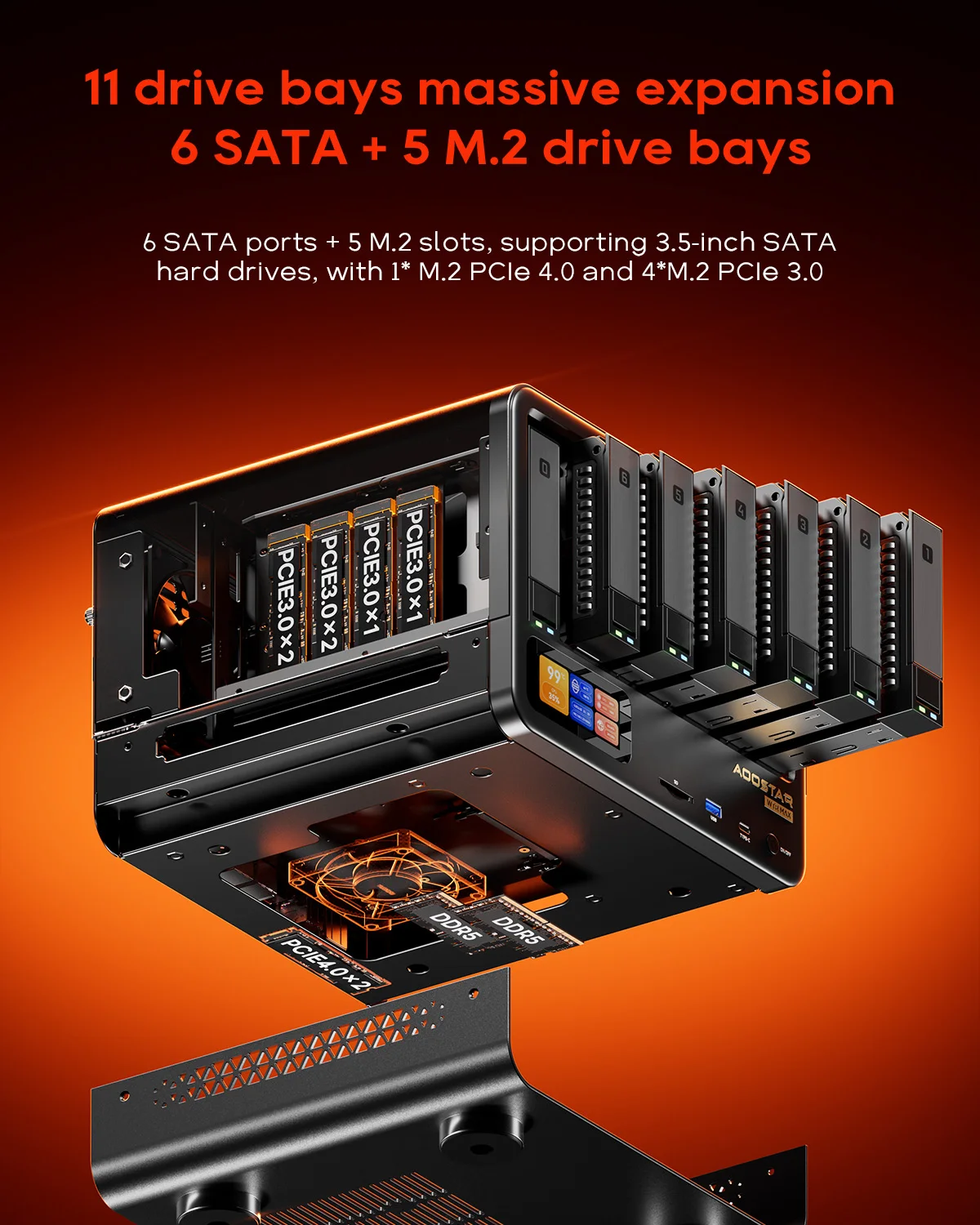 AOOSTAR 省電力NAS Ryzen7 5700u HDDあり AOOSTAR 省電力NAS Ryzen7 5700u HDDあり AOOSTAR の NAS 向け