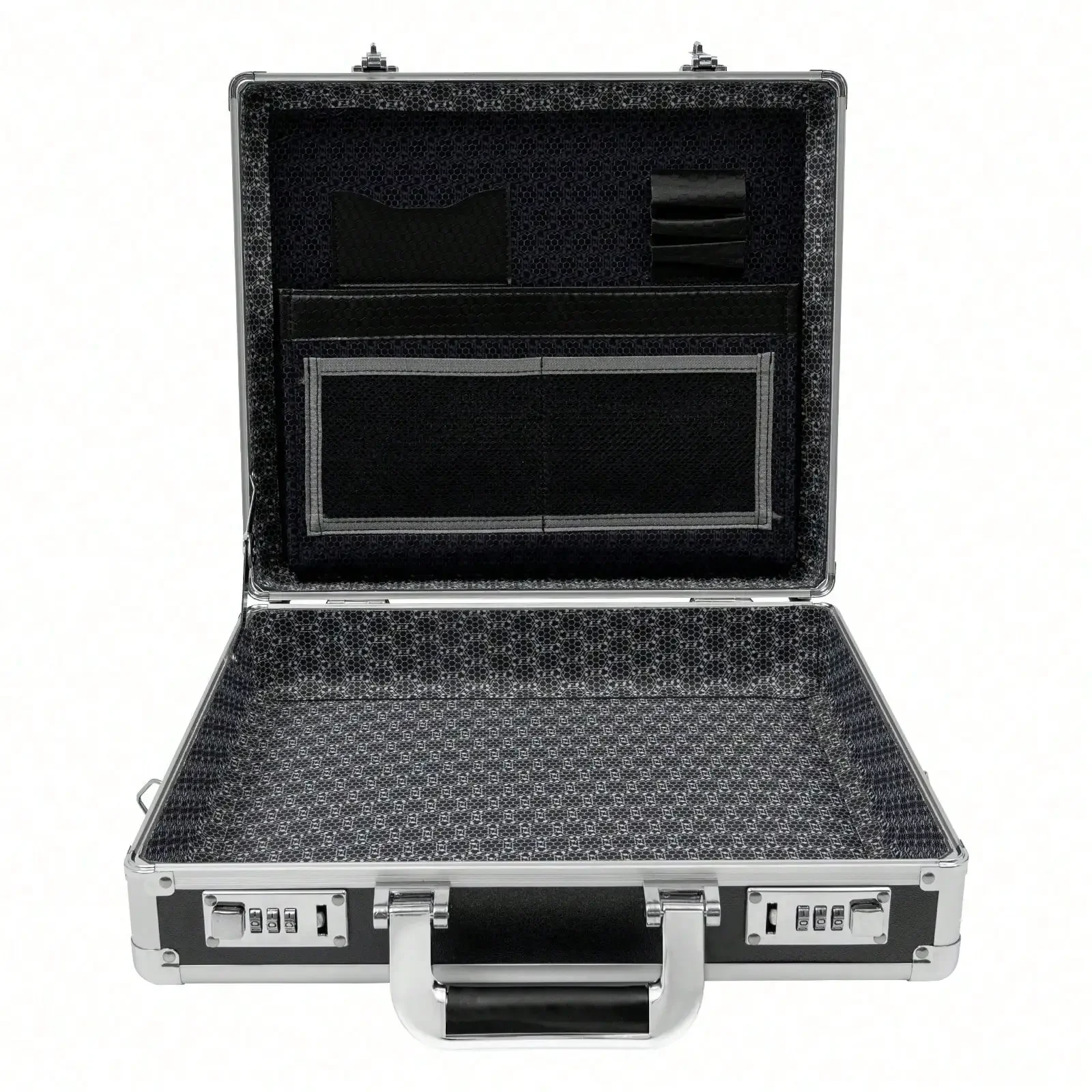 Hard Security Briefcase With Dual Combination Locks 4