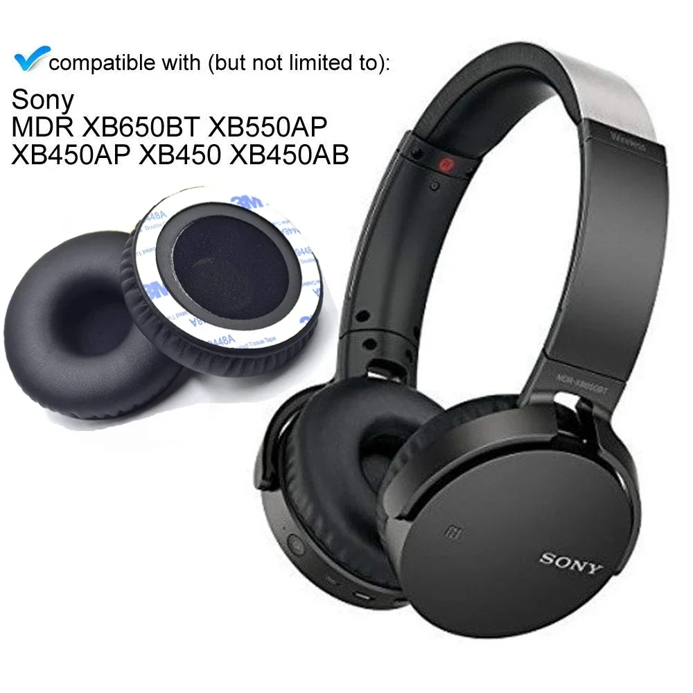 Replacement high quality Protein skin Ear Pads Suitable for Sony MDR-XB550AP MDR-XB450AP MDR-XB450 MDR Headphones