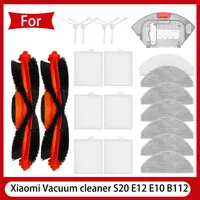 สําหรับเครื่องดูดฝุ่น Xiaomi S20 E12 E10 B112 หุ่นยนต์กวาดเครื่องดูดฝุ่นแปรงหลักแปรงด้านข้าง mop ผ้า HEPA filter อะไหล่ 1