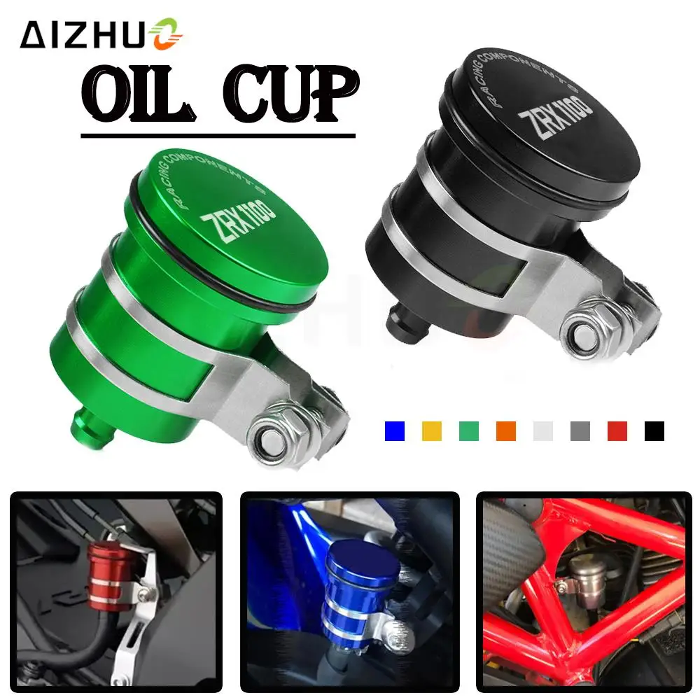 

Rear Brake Fluid Reservoir For Kawasaki ZRX1100 1999-2007 2000 2001 2002 2003 ZRX 1100 Motorcycle Aluminium Clutch Tank Oil Cup