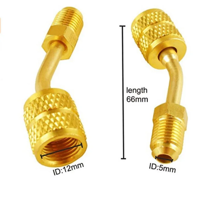 Testa Di Conversione Refrigerante R410 Adattatore R410 Giunto Fluorurato Da 1/4 A 5/16 Giunto Di Conversione Interamente In Rame