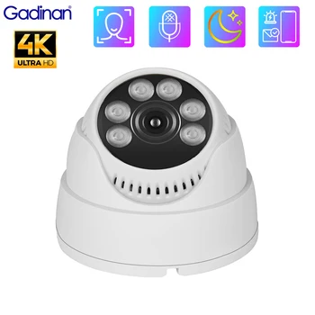 Gadinan 모션 감지 야외 보안 보호 IP 카메라, 풀 컬러 야간 투시경 경보 비디오 감시, XMEYE, 4K, 8MP