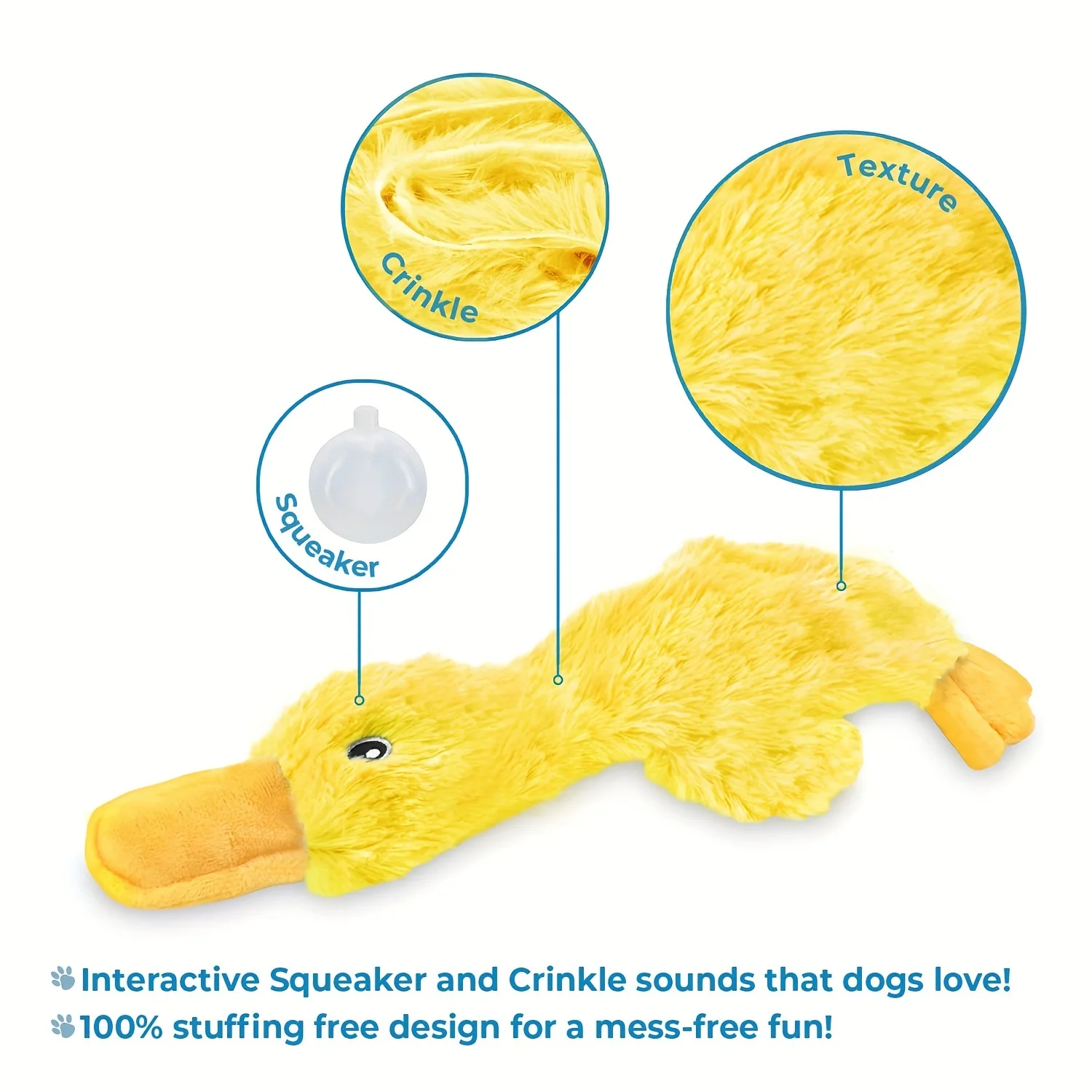 Best Pet Supplies For Small Breeds Of Dog Toys, Cute Unstuffed Ducks, Ducks With Soft Squeaks, Indoor Puppy Fun, Plush Toys 3