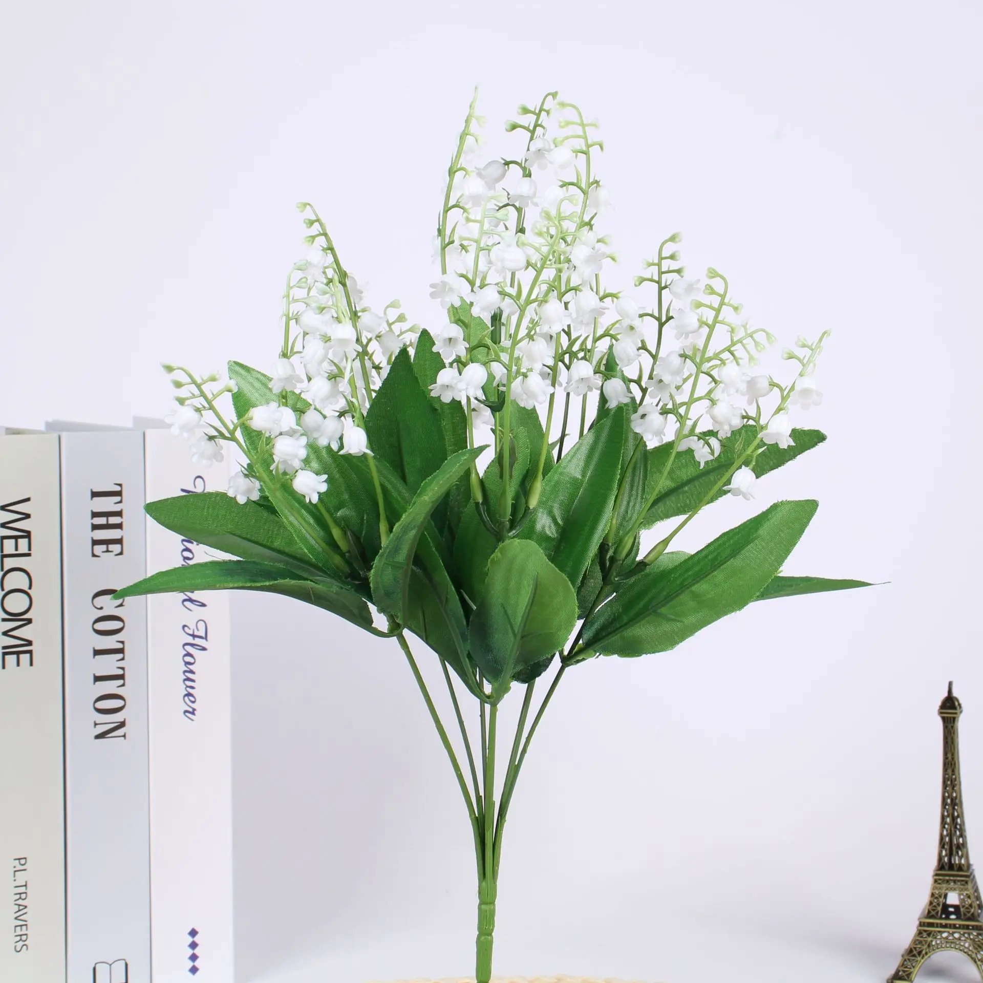 36cm Artificial Lily of The Valley Artificial Flower Wedding Decoration Bride 7 Fork Hanging Bell Wind Chimes Flower